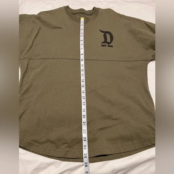 Disneyland Resort Olive & Black Spirit Jersey Long Sleeve Shirt Size Small - Picture 5 of 7